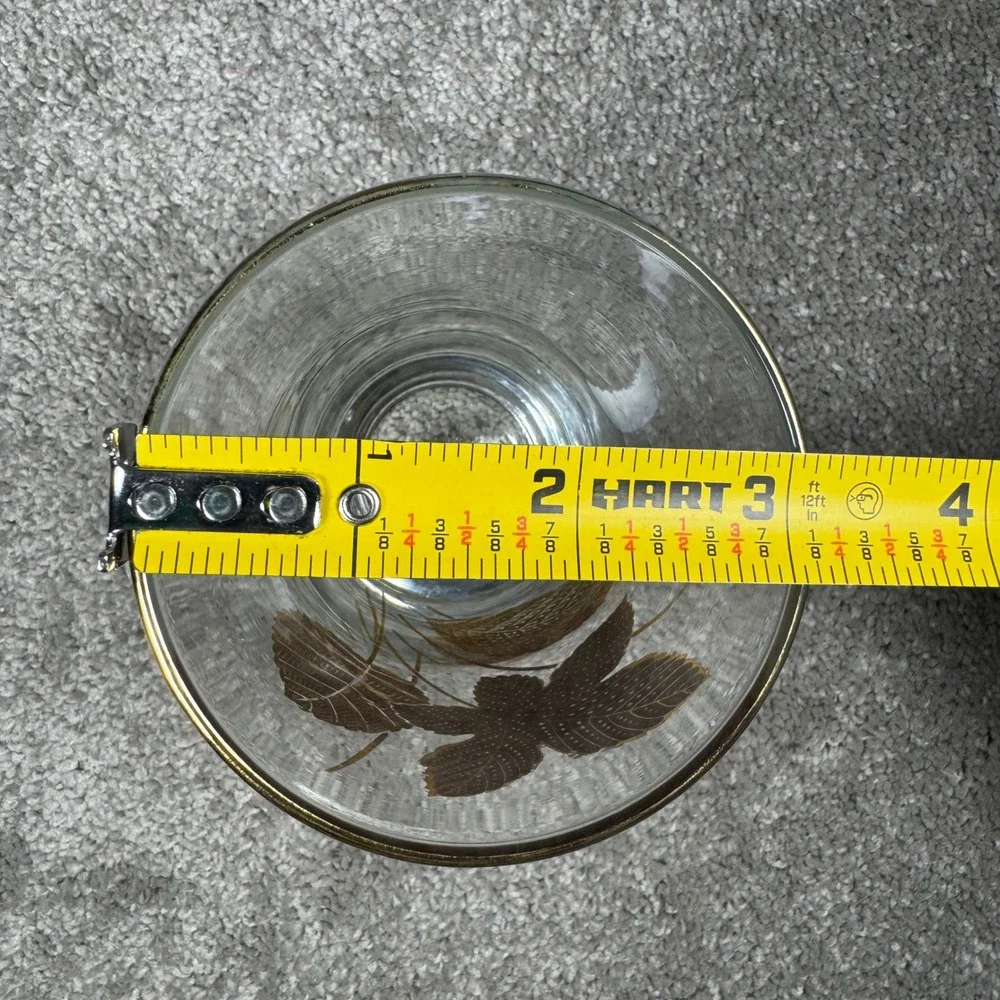 Libbey Highball Glasses Gold Leaf Mid Century‎ Modern Set of 2